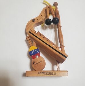 Venezuelan Wooden Harp Decoration